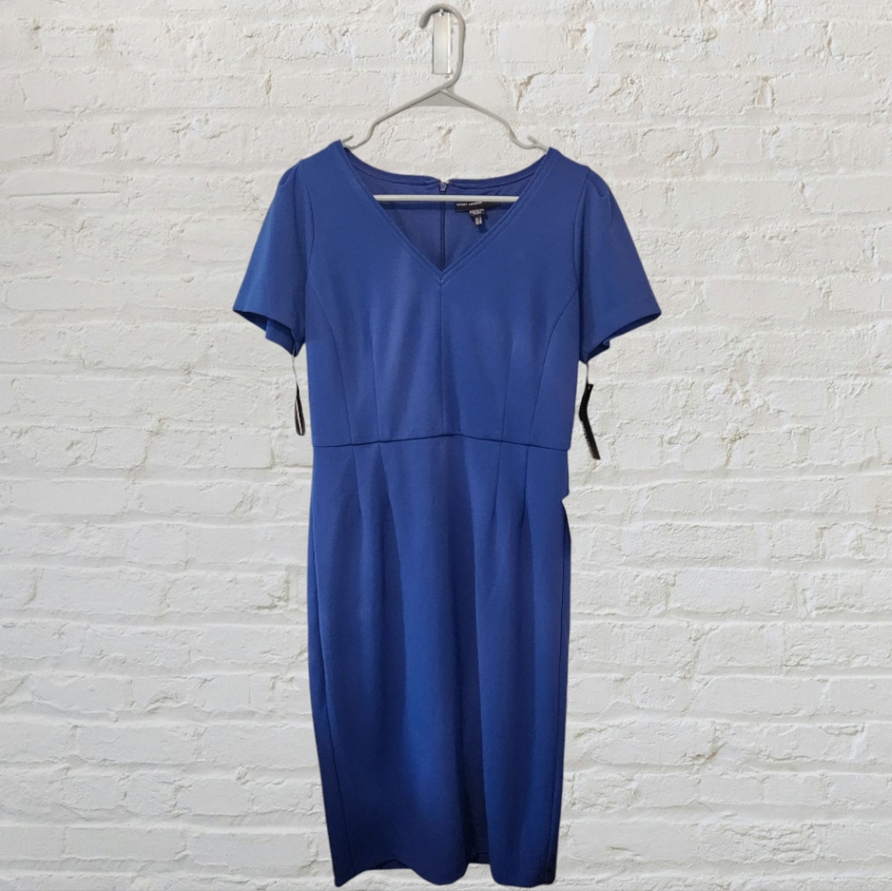 NWT Maggy London Blue Sheath Dress Office Corporate Business Work Size 6